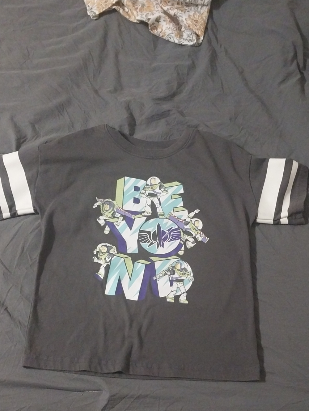 Kids Black Graphic Tee with Multicolor 'Be You' Design